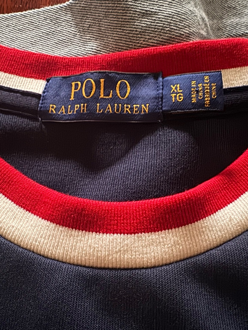 RALPH LAUREN POLO VINTAGE OO'S MENS SWEATSHIRT IN BLUE RED NWOT SZ XL - Picture 6 of 14